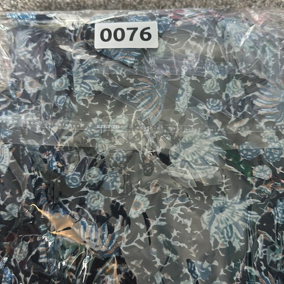 NWT St Roche Pearl Dress in Navy Wrap Around Midi Puff Sleeve Floral Size 4 - Picture 13 of 16